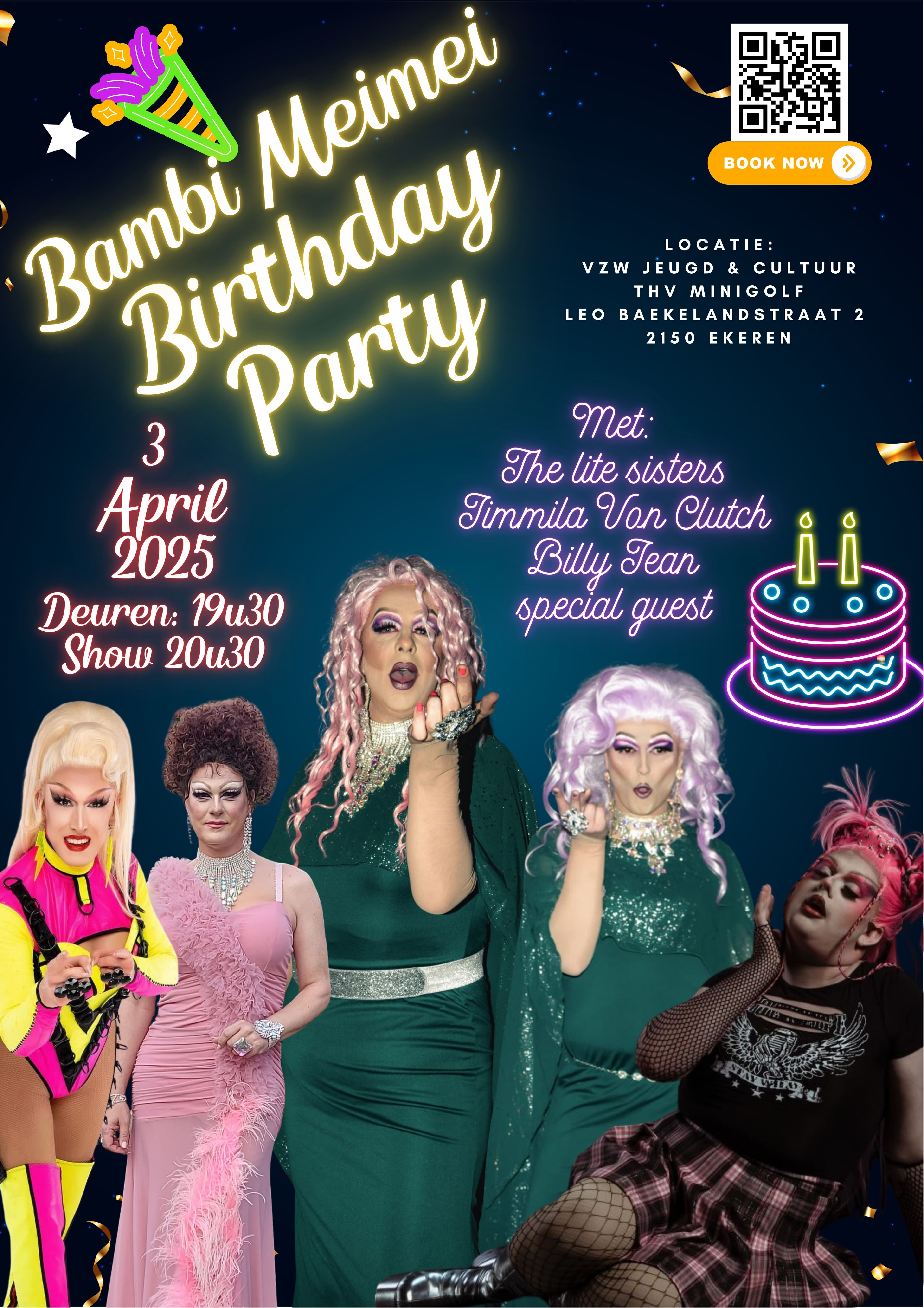 Bambi MeiMei birthday party on 3rd of April with Jimmila Von clutch, Billy Jean and a special guest.